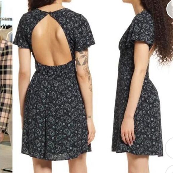 NEW BP Black Print Mini Dress Women 3X - Picture 2 of 14